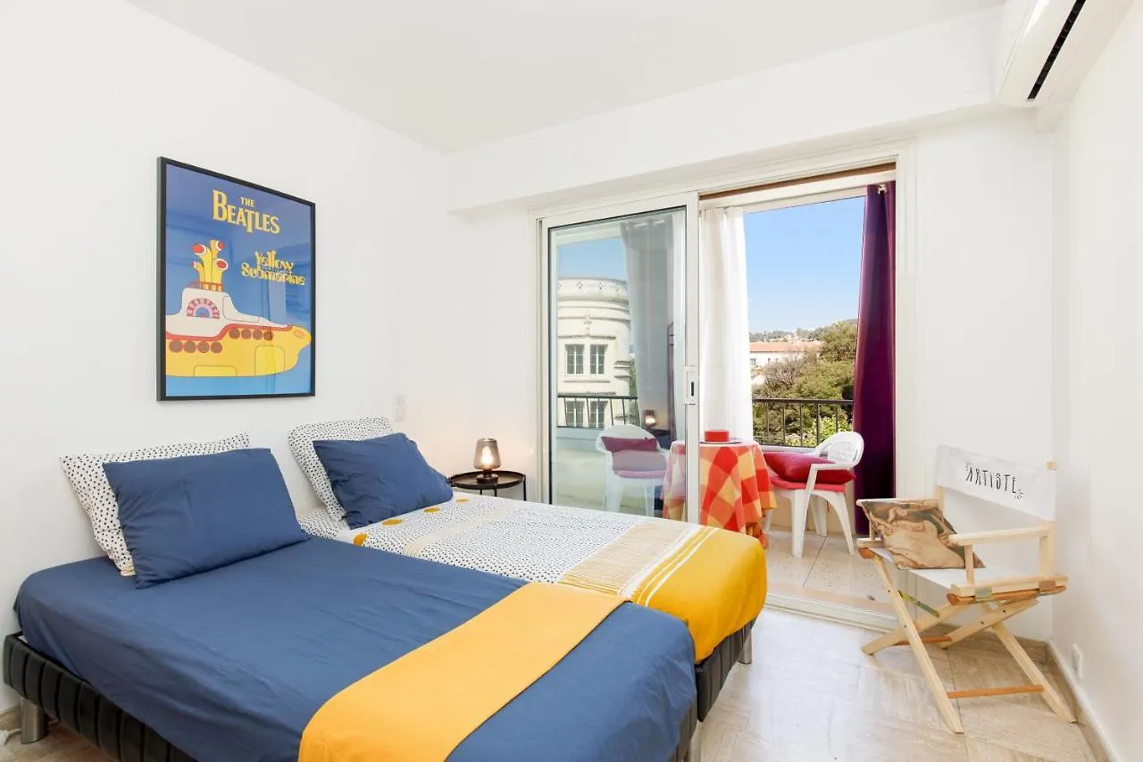 Vue Mer Exceptionnelle Sur Plage Du Midi En 1Re Ligne- 2 Chambres Cannes Apartamento